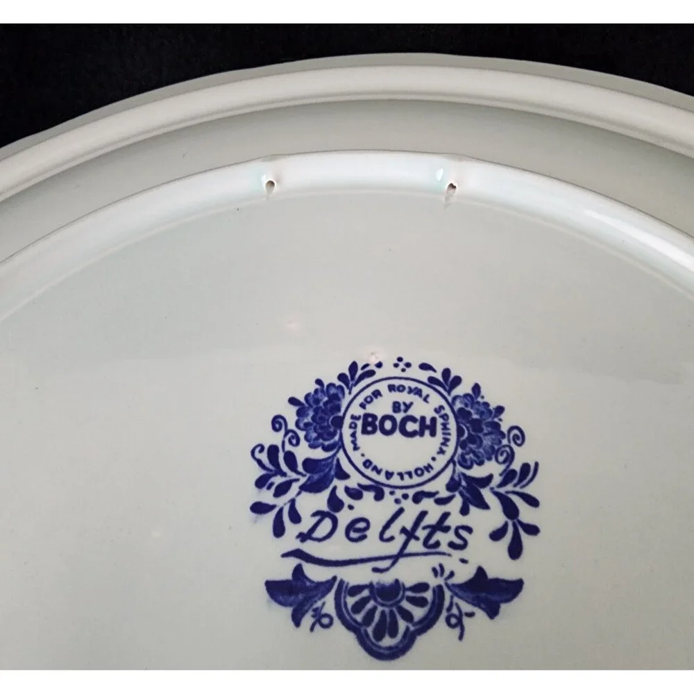 Delft ~ Royal Sphinx by Boch ~ Holland ~ J. Sonneville Large Platter 15 1/2”